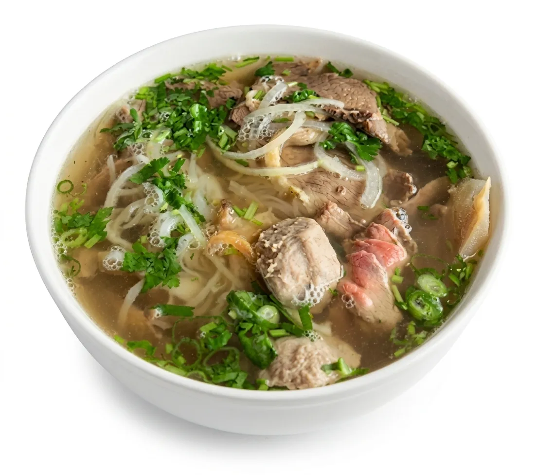 Pho Dac Biet (Special Beef Pho) at TNK Vietnamese Restaurant in NE Calgary, AB